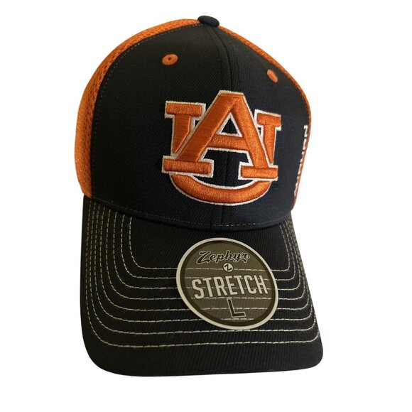 AU Auburn Tigers Stretch Fit Hat Large Blue Orange Outdoor Zephy NCAA College NE - Picture 3 of 10